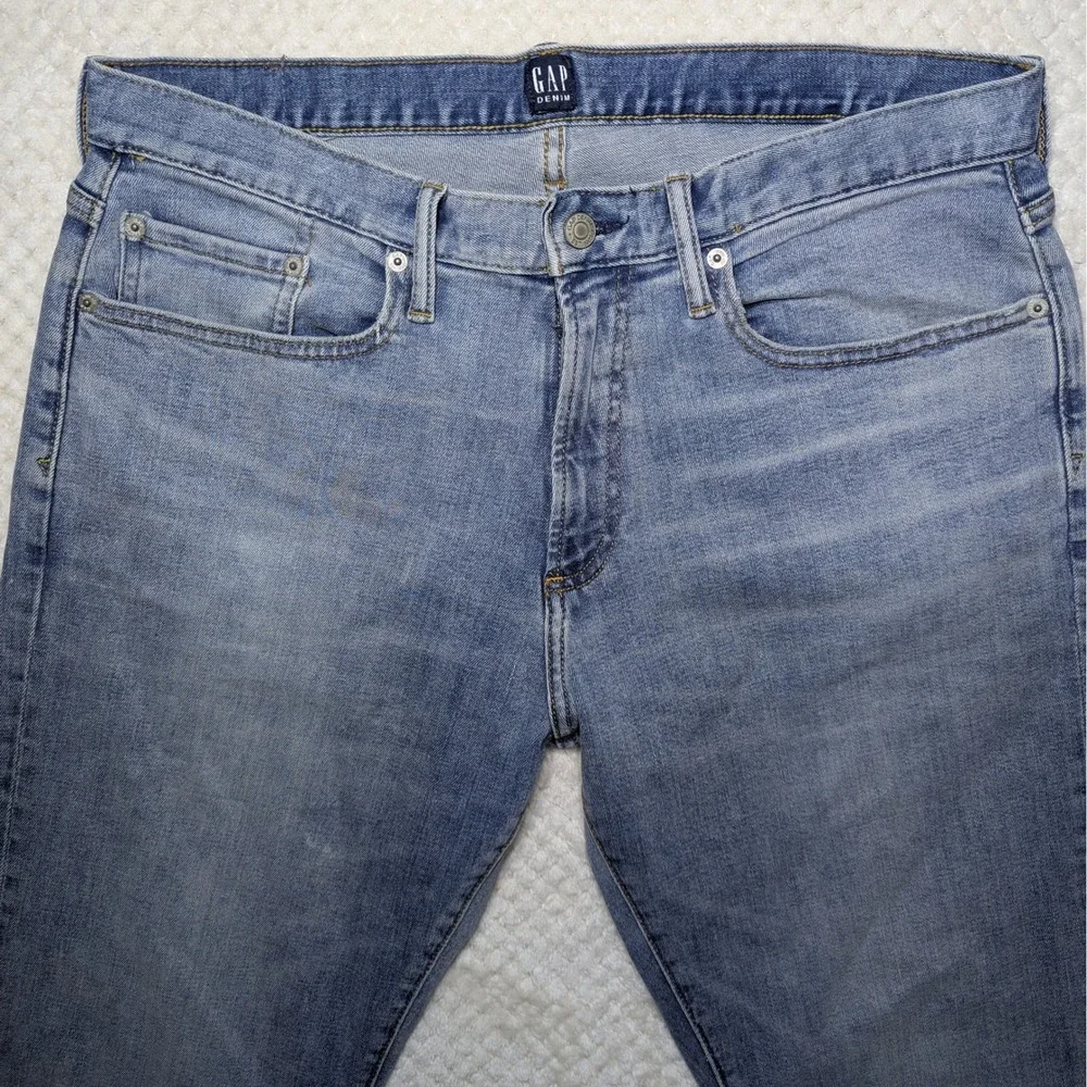 Gap Slim Fit Jeans 33x32 Light Indigo Stretch Denim Men 2018‎